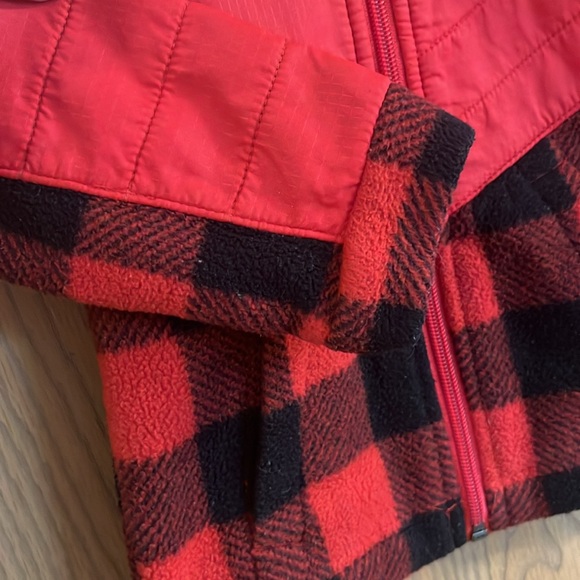Columbia Infant/Toddler Black & Red Buffalo Plaid Fleece Zip Up 18-24M - Picture 3 of 10